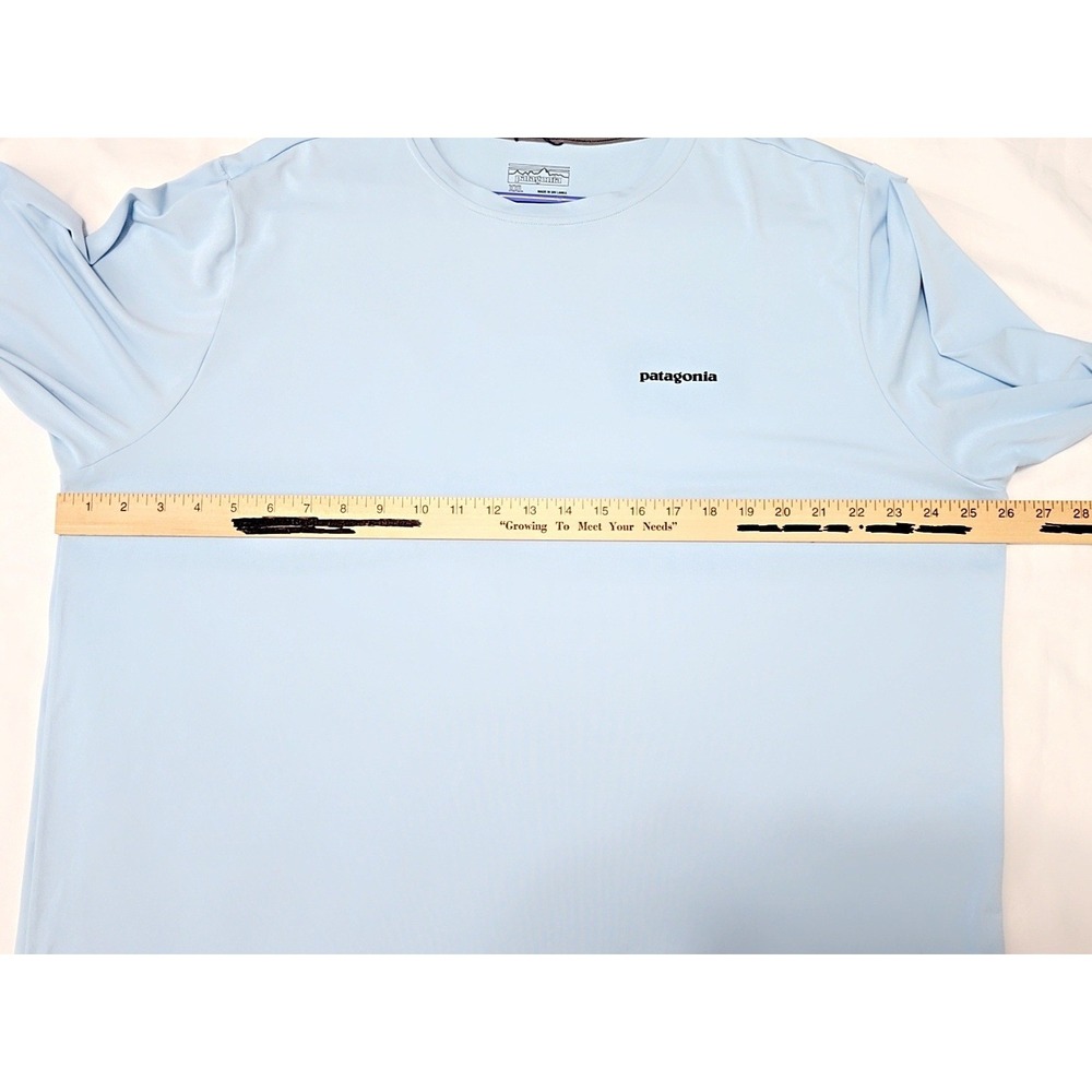 Patagonia Shirt Mens 2XL Blue Trout Long Sleeve Performance Sun UPF Fishing - Picture 6 of 7